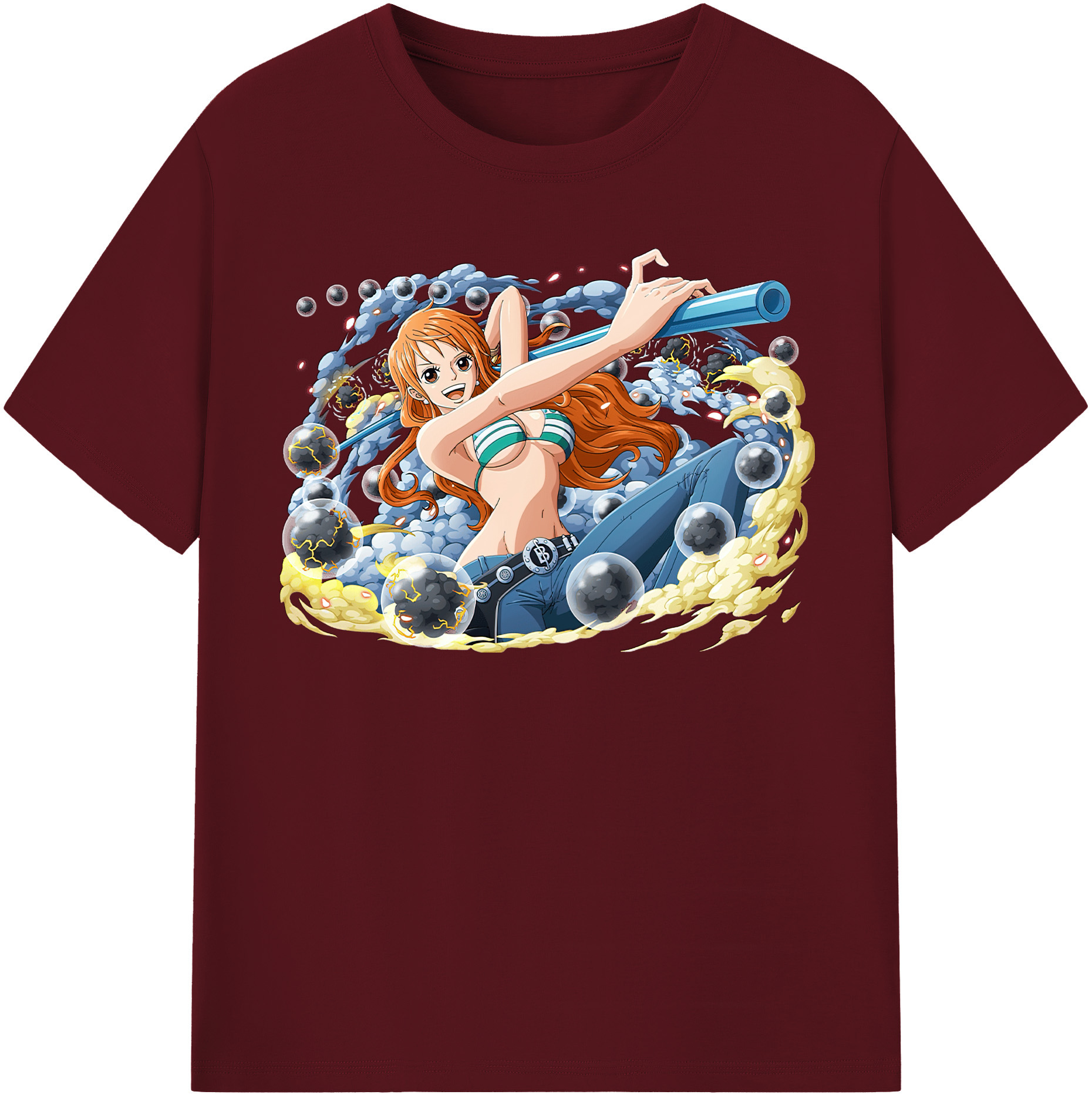 ワンピース ナミ ONE PIECE Nami 綿100％半袖Tシャツ（フロントプリント）